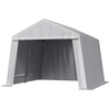 image:imageVEVOR 6x8x7 FT HeavyDuty Portable Outdoor Storage Shed Tent Waterproof Carport Garage Shelter with RollUp Zipper Door amp Vents UVResistant Canopy for Motorcycle Bike Lawn Mower Tools GrayGray