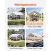image:imageVEVOR 6x8x7 FT HeavyDuty Portable Outdoor Storage Shed Tent Waterproof Carport Garage Shelter with RollUp Zipper Door amp Vents UVResistant Canopy for Motorcycle Bike Lawn Mower Tools GrayWhite