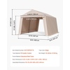 image:imageVEVOR 6x8x7 FT HeavyDuty Portable Outdoor Storage Shed Tent Waterproof Carport Garage Shelter with RollUp Zipper Door amp Vents UVResistant Canopy for Motorcycle Bike Lawn Mower Tools GrayBeige