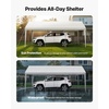 image:imageVEVOR 6x8x7 FT HeavyDuty Portable Outdoor Storage Shed Tent Waterproof Carport Garage Shelter with RollUp Zipper Door amp Vents UVResistant Canopy for Motorcycle Bike Lawn Mower Tools GrayWhite