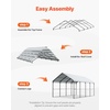 image:imageVEVOR 6x8x7 FT HeavyDuty Portable Outdoor Storage Shed Tent Waterproof Carport Garage Shelter with RollUp Zipper Door amp Vents UVResistant Canopy for Motorcycle Bike Lawn Mower Tools GrayWhite