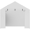 image:imageVEVOR 6x8x7 FT HeavyDuty Portable Outdoor Storage Shed Tent Waterproof Carport Garage Shelter with RollUp Zipper Door amp Vents UVResistant Canopy for Motorcycle Bike Lawn Mower Tools GrayWhite