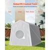 image:imageVEVOR 6x8x7 FT HeavyDuty Portable Outdoor Storage Shed Tent Waterproof Carport Garage Shelter with RollUp Zipper Door amp Vents UVResistant Canopy for Motorcycle Bike Lawn Mower Tools GrayGray