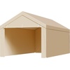 image:imageVEVOR 6x8x7 FT HeavyDuty Portable Outdoor Storage Shed Tent Waterproof Carport Garage Shelter with RollUp Zipper Door amp Vents UVResistant Canopy for Motorcycle Bike Lawn Mower Tools GrayBeige