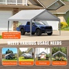 image:imageVEVOR 6x8x7 FT HeavyDuty Portable Outdoor Storage Shed Tent Waterproof Carport Garage Shelter with RollUp Zipper Door amp Vents UVResistant Canopy for Motorcycle Bike Lawn Mower Tools GrayGray