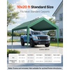 image:imageVEVOR 6x8x7 FT HeavyDuty Portable Outdoor Storage Shed Tent Waterproof Carport Garage Shelter with RollUp Zipper Door amp Vents UVResistant Canopy for Motorcycle Bike Lawn Mower Tools GrayTop Cover  Dark Green