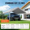 image:imageVEVOR 6x8x7 FT HeavyDuty Portable Outdoor Storage Shed Tent Waterproof Carport Garage Shelter with RollUp Zipper Door amp Vents UVResistant Canopy for Motorcycle Bike Lawn Mower Tools GrayGray
