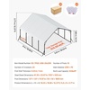 image:imageVEVOR 6x8x7 FT HeavyDuty Portable Outdoor Storage Shed Tent Waterproof Carport Garage Shelter with RollUp Zipper Door amp Vents UVResistant Canopy for Motorcycle Bike Lawn Mower Tools GrayWhite