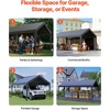 image:imageVEVOR 6x8x7 FT HeavyDuty Portable Outdoor Storage Shed Tent Waterproof Carport Garage Shelter with RollUp Zipper Door amp Vents UVResistant Canopy for Motorcycle Bike Lawn Mower Tools GrayGray