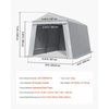 image:imageVEVOR 6x8x7 FT HeavyDuty Portable Outdoor Storage Shed Tent Waterproof Carport Garage Shelter with RollUp Zipper Door amp Vents UVResistant Canopy for Motorcycle Bike Lawn Mower Tools GrayGray
