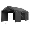 image:imageVEVOR 6x8x7 FT HeavyDuty Portable Outdoor Storage Shed Tent Waterproof Carport Garage Shelter with RollUp Zipper Door amp Vents UVResistant Canopy for Motorcycle Bike Lawn Mower Tools GrayGray