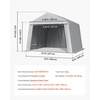 image:imageVEVOR 6x8x7 FT HeavyDuty Portable Outdoor Storage Shed Tent Waterproof Carport Garage Shelter with RollUp Zipper Door amp Vents UVResistant Canopy for Motorcycle Bike Lawn Mower Tools GrayGray
