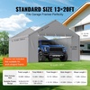image:imageVEVOR 6x8x7 FT HeavyDuty Portable Outdoor Storage Shed Tent Waterproof Carport Garage Shelter with RollUp Zipper Door amp Vents UVResistant Canopy for Motorcycle Bike Lawn Mower Tools GrayGray