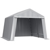 image:imageVEVOR 6x8x7 FT HeavyDuty Portable Outdoor Storage Shed Tent Waterproof Carport Garage Shelter with RollUp Zipper Door amp Vents UVResistant Canopy for Motorcycle Bike Lawn Mower Tools GrayGray