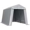 image:imageVEVOR 6x8x7 FT HeavyDuty Portable Outdoor Storage Shed Tent Waterproof Carport Garage Shelter with RollUp Zipper Door amp Vents UVResistant Canopy for Motorcycle Bike Lawn Mower Tools GrayGray
