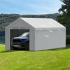 image:imageVEVOR 6x8x7 FT HeavyDuty Portable Outdoor Storage Shed Tent Waterproof Carport Garage Shelter with RollUp Zipper Door amp Vents UVResistant Canopy for Motorcycle Bike Lawn Mower Tools GrayGray