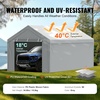 image:imageVEVOR 6x8x7 FT HeavyDuty Portable Outdoor Storage Shed Tent Waterproof Carport Garage Shelter with RollUp Zipper Door amp Vents UVResistant Canopy for Motorcycle Bike Lawn Mower Tools GrayGray