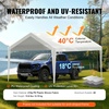 image:imageVEVOR 6x8x7 FT HeavyDuty Portable Outdoor Storage Shed Tent Waterproof Carport Garage Shelter with RollUp Zipper Door amp Vents UVResistant Canopy for Motorcycle Bike Lawn Mower Tools GrayWhite