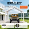 image:imageVEVOR 6x8x7 FT HeavyDuty Portable Outdoor Storage Shed Tent Waterproof Carport Garage Shelter with RollUp Zipper Door amp Vents UVResistant Canopy for Motorcycle Bike Lawn Mower Tools GrayWhite