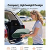 image:imageVEVOR 6x8x7 FT HeavyDuty Portable Outdoor Storage Shed Tent Waterproof Carport Garage Shelter with RollUp Zipper Door amp Vents UVResistant Canopy for Motorcycle Bike Lawn Mower Tools GrayTop Cover  Dark Green