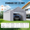 image:imageVEVOR 6x8x7 FT HeavyDuty Portable Outdoor Storage Shed Tent Waterproof Carport Garage Shelter with RollUp Zipper Door amp Vents UVResistant Canopy for Motorcycle Bike Lawn Mower Tools GrayGray