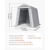 image:imageVEVOR 6x8x7 FT HeavyDuty Portable Outdoor Storage Shed Tent Waterproof Carport Garage Shelter with RollUp Zipper Door amp Vents UVResistant Canopy for Motorcycle Bike Lawn Mower Tools GrayGray