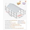 image:imageVEVOR 6x8x7 FT HeavyDuty Portable Outdoor Storage Shed Tent Waterproof Carport Garage Shelter with RollUp Zipper Door amp Vents UVResistant Canopy for Motorcycle Bike Lawn Mower Tools GrayWhite
