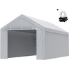 image:imageVEVOR 6x8x7 FT HeavyDuty Portable Outdoor Storage Shed Tent Waterproof Carport Garage Shelter with RollUp Zipper Door amp Vents UVResistant Canopy for Motorcycle Bike Lawn Mower Tools GrayGray