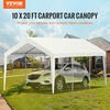 image:imageVEVOR 6x8x7 FT HeavyDuty Portable Outdoor Storage Shed Tent Waterproof Carport Garage Shelter with RollUp Zipper Door amp Vents UVResistant Canopy for Motorcycle Bike Lawn Mower Tools GrayWhite