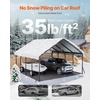 image:imageVEVOR 6x8x7 FT HeavyDuty Portable Outdoor Storage Shed Tent Waterproof Carport Garage Shelter with RollUp Zipper Door amp Vents UVResistant Canopy for Motorcycle Bike Lawn Mower Tools GrayWhite