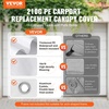 image:imageVEVOR 6x8x7 FT HeavyDuty Portable Outdoor Storage Shed Tent Waterproof Carport Garage Shelter with RollUp Zipper Door amp Vents UVResistant Canopy for Motorcycle Bike Lawn Mower Tools GrayWhite