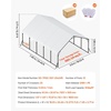 image:imageVEVOR 6x8x7 FT HeavyDuty Portable Outdoor Storage Shed Tent Waterproof Carport Garage Shelter with RollUp Zipper Door amp Vents UVResistant Canopy for Motorcycle Bike Lawn Mower Tools GrayWhite
