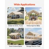 image:imageVEVOR 6x8x7 FT HeavyDuty Portable Outdoor Storage Shed Tent Waterproof Carport Garage Shelter with RollUp Zipper Door amp Vents UVResistant Canopy for Motorcycle Bike Lawn Mower Tools GrayBeige