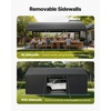 image:imageVEVOR 6x8x7 FT HeavyDuty Portable Outdoor Storage Shed Tent Waterproof Carport Garage Shelter with RollUp Zipper Door amp Vents UVResistant Canopy for Motorcycle Bike Lawn Mower Tools GrayGray