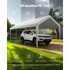 image:imageVEVOR 6x8x7 FT HeavyDuty Portable Outdoor Storage Shed Tent Waterproof Carport Garage Shelter with RollUp Zipper Door amp Vents UVResistant Canopy for Motorcycle Bike Lawn Mower Tools GrayWhite