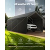 image:imageVEVOR 6x8x7 FT HeavyDuty Portable Outdoor Storage Shed Tent Waterproof Carport Garage Shelter with RollUp Zipper Door amp Vents UVResistant Canopy for Motorcycle Bike Lawn Mower Tools GrayGray