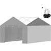 image:imageVEVOR 6x8x7 FT HeavyDuty Portable Outdoor Storage Shed Tent Waterproof Carport Garage Shelter with RollUp Zipper Door amp Vents UVResistant Canopy for Motorcycle Bike Lawn Mower Tools GrayGray