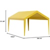 image:imageVEVOR 6x8x7 FT HeavyDuty Portable Outdoor Storage Shed Tent Waterproof Carport Garage Shelter with RollUp Zipper Door amp Vents UVResistant Canopy for Motorcycle Bike Lawn Mower Tools GrayBeige