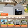image:imageVEVOR 6x8x7 FT HeavyDuty Portable Outdoor Storage Shed Tent Waterproof Carport Garage Shelter with RollUp Zipper Door amp Vents UVResistant Canopy for Motorcycle Bike Lawn Mower Tools GrayGray