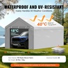 image:imageVEVOR 6x8x7 FT HeavyDuty Portable Outdoor Storage Shed Tent Waterproof Carport Garage Shelter with RollUp Zipper Door amp Vents UVResistant Canopy for Motorcycle Bike Lawn Mower Tools GrayGray