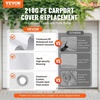 image:imageVEVOR 6x8x7 FT HeavyDuty Portable Outdoor Storage Shed Tent Waterproof Carport Garage Shelter with RollUp Zipper Door amp Vents UVResistant Canopy for Motorcycle Bike Lawn Mower Tools GrayWhite