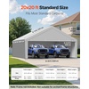 image:imageVEVOR 6x8x7 FT HeavyDuty Portable Outdoor Storage Shed Tent Waterproof Carport Garage Shelter with RollUp Zipper Door amp Vents UVResistant Canopy for Motorcycle Bike Lawn Mower Tools GrayGray