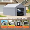 image:imageVEVOR 6x8x7 FT HeavyDuty Portable Outdoor Storage Shed Tent Waterproof Carport Garage Shelter with RollUp Zipper Door amp Vents UVResistant Canopy for Motorcycle Bike Lawn Mower Tools GrayGray