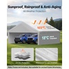 image:imageVEVOR 6x8x7 FT HeavyDuty Portable Outdoor Storage Shed Tent Waterproof Carport Garage Shelter with RollUp Zipper Door amp Vents UVResistant Canopy for Motorcycle Bike Lawn Mower Tools GrayGray