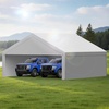 image:imageVEVOR 6x8x7 FT HeavyDuty Portable Outdoor Storage Shed Tent Waterproof Carport Garage Shelter with RollUp Zipper Door amp Vents UVResistant Canopy for Motorcycle Bike Lawn Mower Tools GrayGray