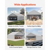 image:imageVEVOR 6x8x7 FT HeavyDuty Portable Outdoor Storage Shed Tent Waterproof Carport Garage Shelter with RollUp Zipper Door amp Vents UVResistant Canopy for Motorcycle Bike Lawn Mower Tools GrayGray