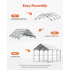 image:imageVEVOR 6x8x7 FT HeavyDuty Portable Outdoor Storage Shed Tent Waterproof Carport Garage Shelter with RollUp Zipper Door amp Vents UVResistant Canopy for Motorcycle Bike Lawn Mower Tools GrayWhite