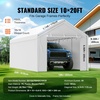 image:imageVEVOR 6x8x7 FT HeavyDuty Portable Outdoor Storage Shed Tent Waterproof Carport Garage Shelter with RollUp Zipper Door amp Vents UVResistant Canopy for Motorcycle Bike Lawn Mower Tools GrayWhite