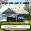 image:imageVEVOR 6x8x7 FT HeavyDuty Portable Outdoor Storage Shed Tent Waterproof Carport Garage Shelter with RollUp Zipper Door amp Vents UVResistant Canopy for Motorcycle Bike Lawn Mower Tools GrayGray
