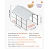 image:imageVEVOR 6x8x7 FT HeavyDuty Portable Outdoor Storage Shed Tent Waterproof Carport Garage Shelter with RollUp Zipper Door amp Vents UVResistant Canopy for Motorcycle Bike Lawn Mower Tools GrayWhite